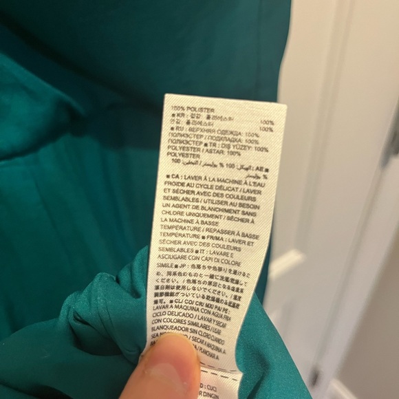 Banana Republic emerald wrap silky dress - Picture 8 of 9